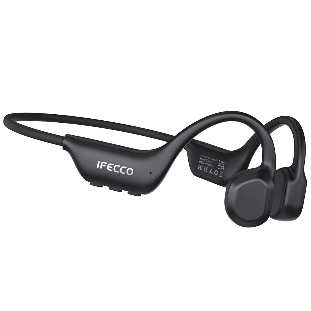 IFECCO knochenschall kopfhörer Bluetooth 6.0 für Radfahren | IP67 Wasserdicht Open-Ear Headphones wi