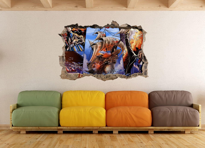 Ultras Rostock mit Schiff, 3D Wandsticker Format: 92x62cm, Wanddekoration, 92x62