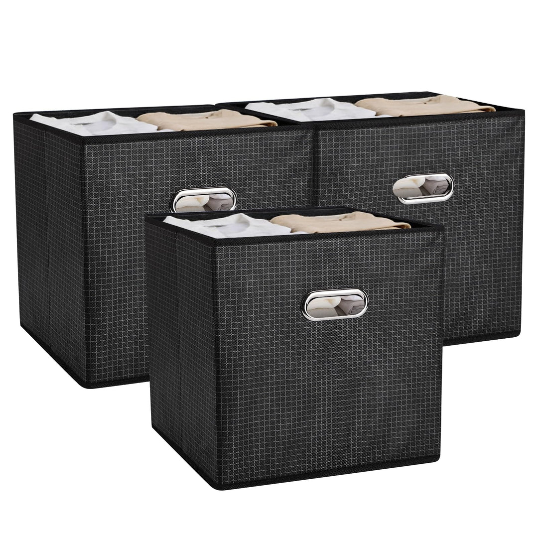 Aufbewahrungsfächer mit Deckeln 3 Packung,Stoff Aufbewahrungskorb für klappbare mittlere Leinwand Au