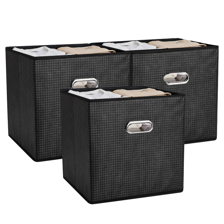 Aufbewahrungsfächer mit Deckeln 3 Packung,Stoff Aufbewahrungskorb für klappbare mittlere Leinwand Au
