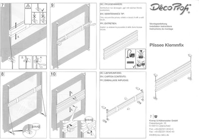 DécoProfi Wabenplissee ohne Bohren Weiss 55cm x 220cm I Verspannte Plissees nach Mass mit Klemmträge