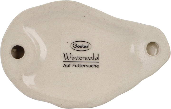 Goebel Weihnachtsfigur Winterwald auf Futtersuche, aus Porzellan gefertigt, Höhe: 5cm, 66-704-20-1