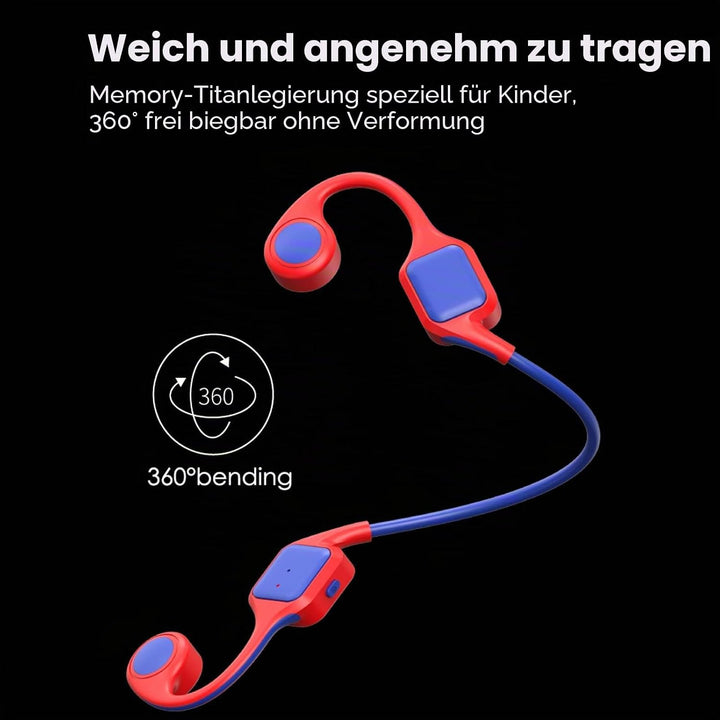 Knochenschall Kopfhörer Kinder kabellos Bluetooth für Schule Open-Ear Sportkopfhörer für Jungen Mädc