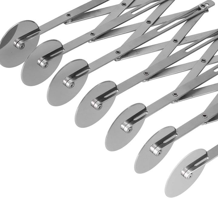 Teigroller, einstellbarer zeitsparender Edelstahl-Gebäckschneider für die Küche(Sieben Rundmesser)