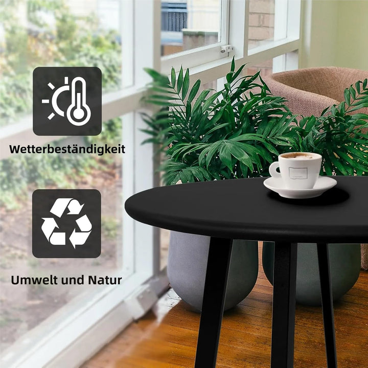 Outdoor Beistelltisch, Wetterbeständiger Patio Kleiner Beistelltisch Outdoor Indoor Runder Metall St