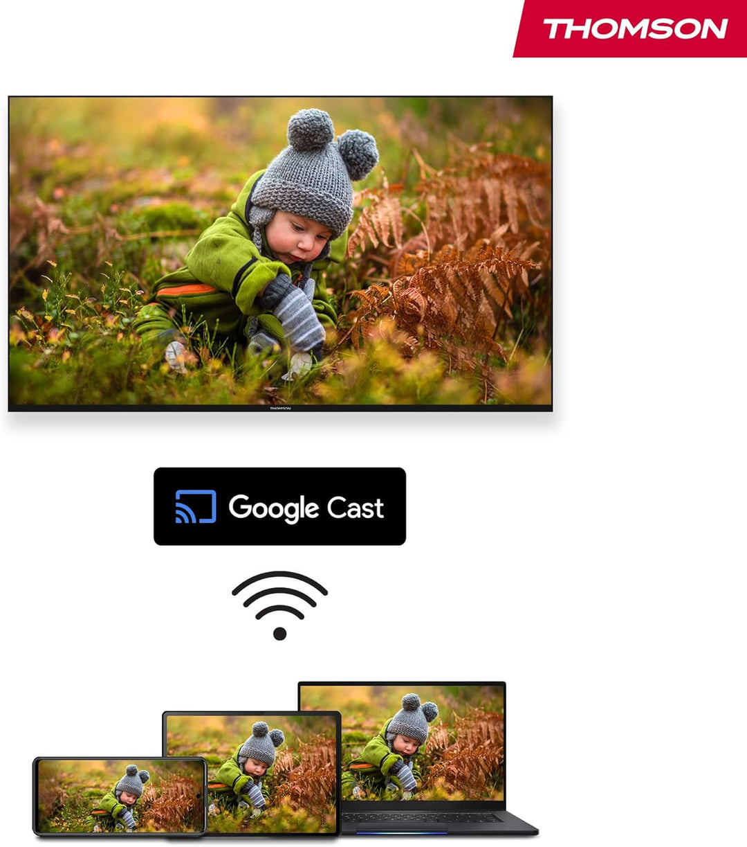 THOMSON Go Cast 150, Google TV, 4K UHD, Streaming Dongle, Sprachsteuerung, Voice Control, Google Cas
