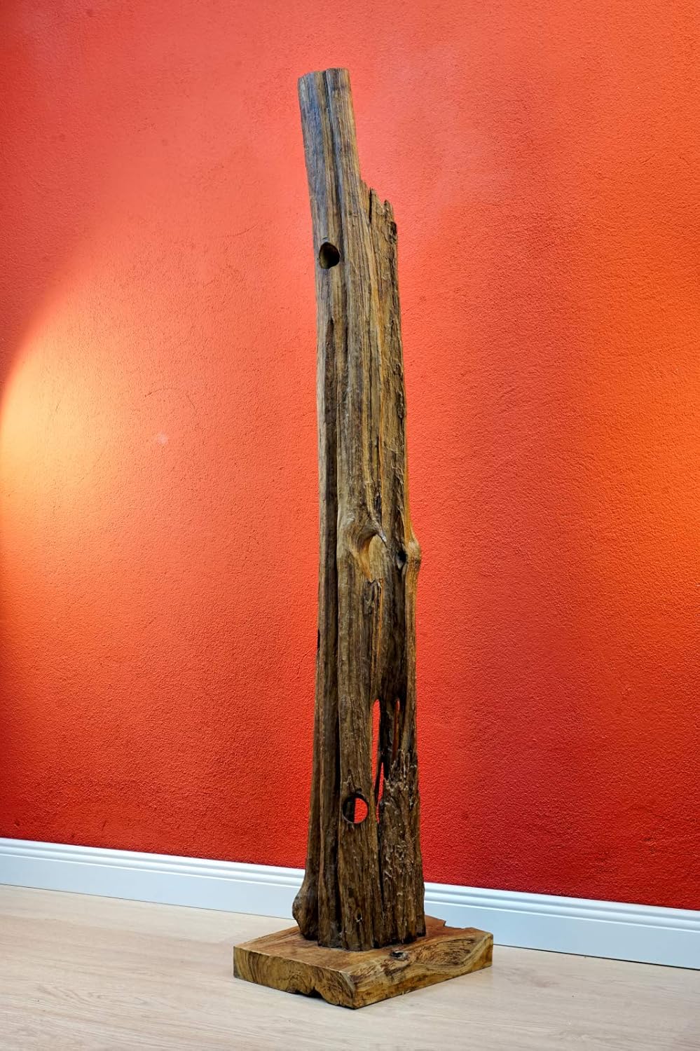 Kinaree Wurzelholz Flaschenständer M/XL/XXL - Weinflaschenhalter aus Teak Holz - Rustikale Dekoratio