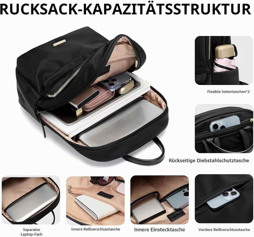 GOLF SUPAGS Laptop-Rucksack für Damen, schmale Computertasche, für Arbeit, Reisen, College, Schule,