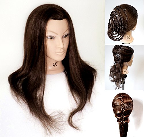 FP Übungskopf "Paula" 100% Proteinhaar (von deutschem Friseurbedarf-Fachhändler!) (Paula 40-45 cm br