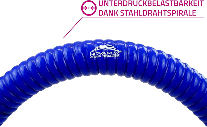 NovaNox® Superflex Silikonschlauch Drahteinlage Ø 13mm bis 54mm Grösse wählbar, Innendurchmesser:Ø 3