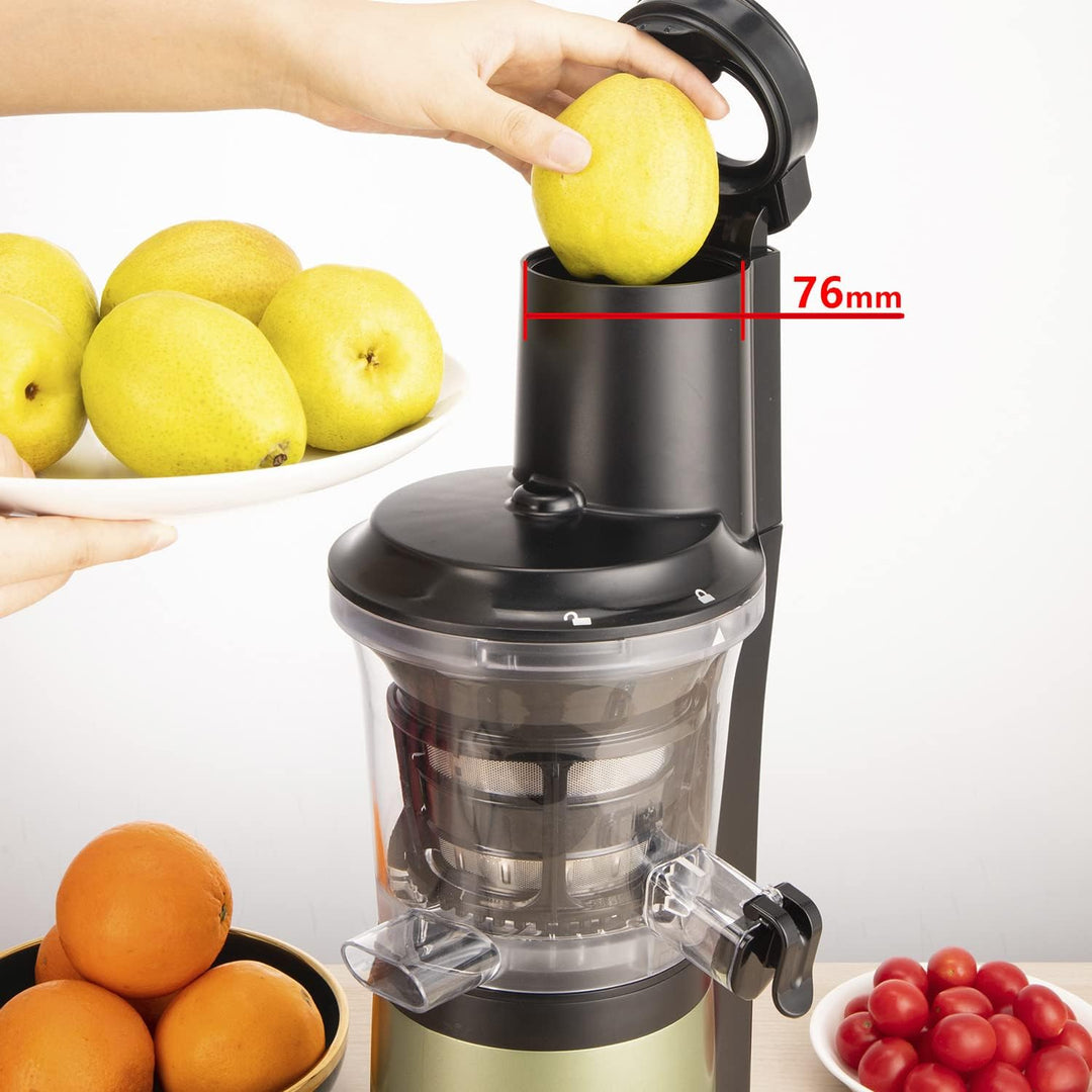 Wiltal Slow Juicer, Elektrischer Entsafter für Obst, Gemüse, Granatapfel, Zitrusfrüchte, Sorbet. 76-