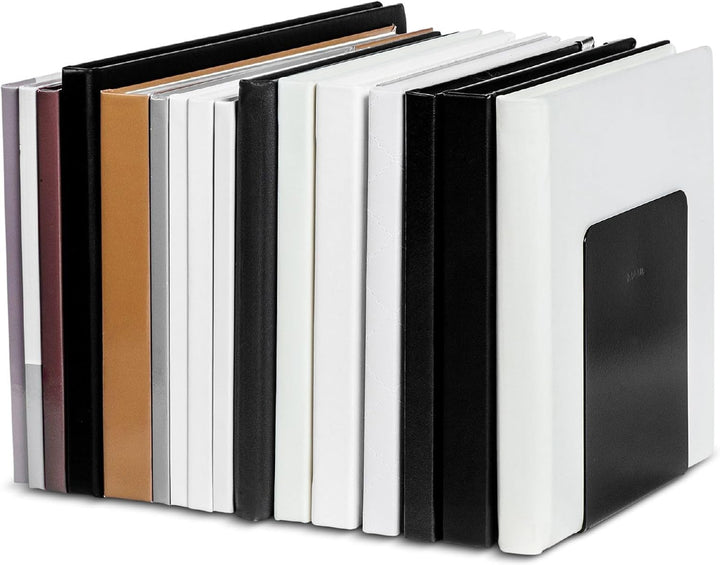 MAUL Buchstütze aus Metall (2er Pack) 14x12x14cm | Bücherhalter, Organzier für Kinder, Bücher, Büro,