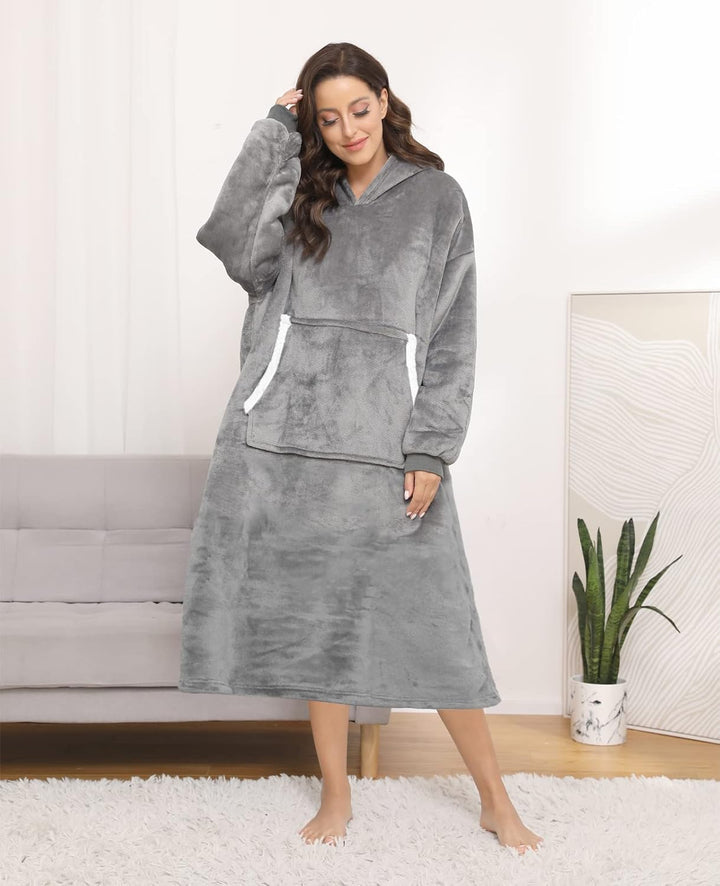 Sendowtek Übergrösse Hoodie Sweatshirt Übergrosse Decke Swearshirt Sherpa Deckenpullover Riesen Swea