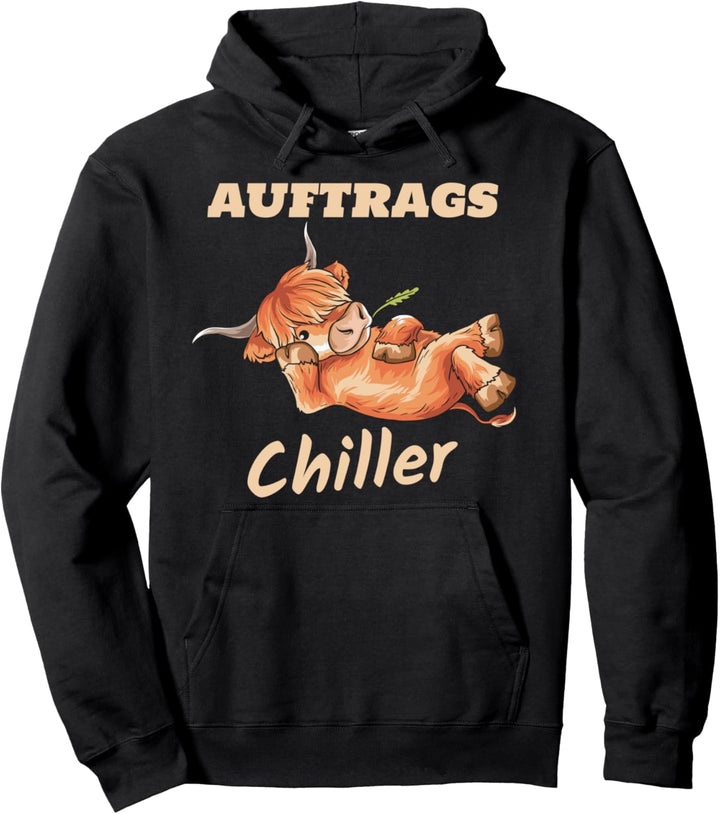 Schottisches Hochlandrind Aufztrags Chiller Highland Cattle Pullover Hoodie