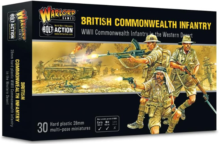 Warlord Games 402011017 Britische Commonwealth-Infanterie Army,Italy Tisch-Miniaturen, Unlackiert, S