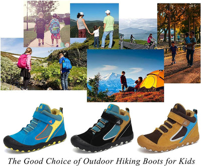 Mishansha Kinder Trekking- & Wanderschuhe Jungen Mädchen Wanderstiefel Outdoor Trekkingschuhe 24 EU