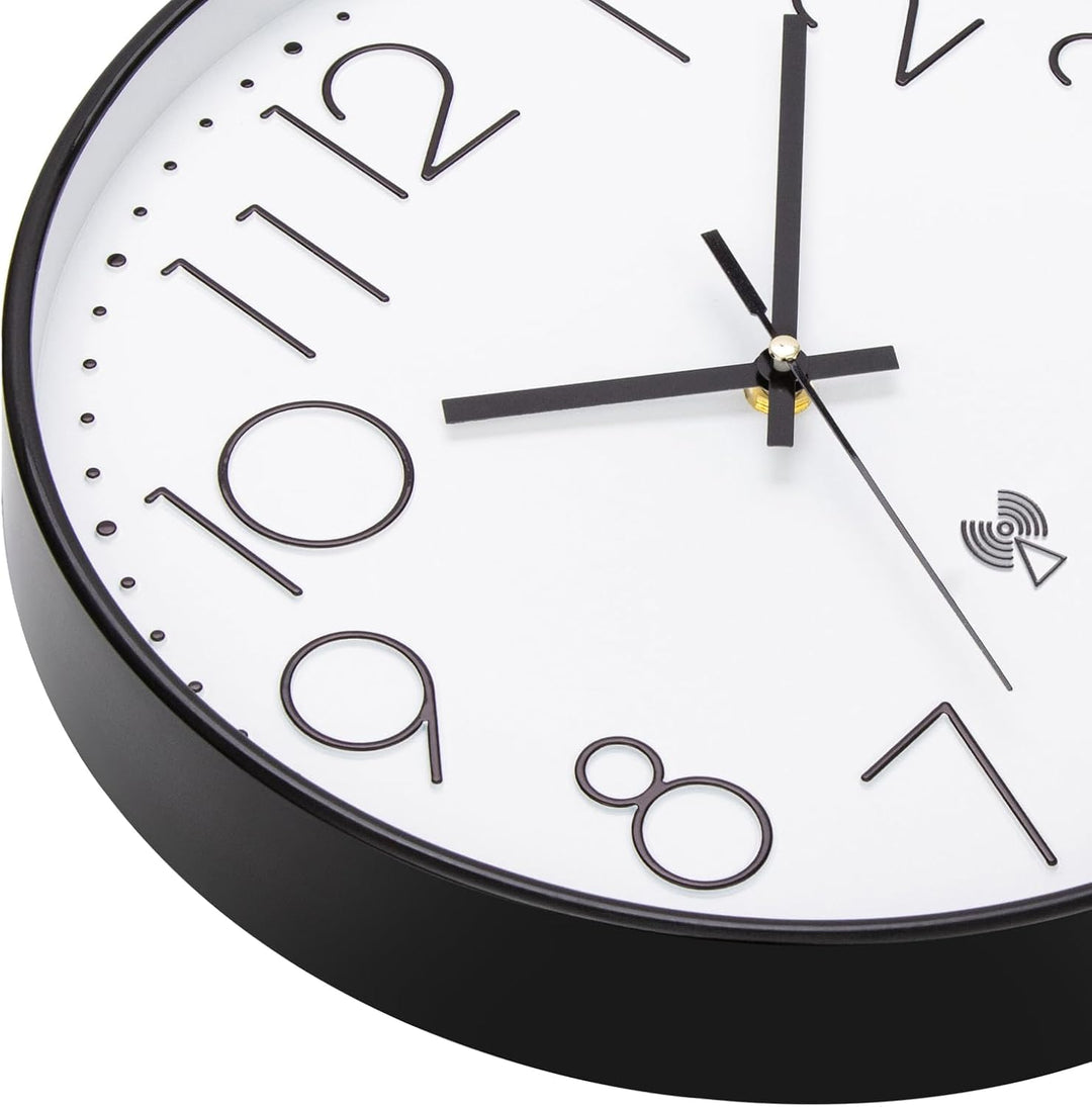 VIVILINEN Wanduhr Funk Geräuschlos Wanduhr Ohne Tickgeräusche Modern Funkwanduhr Lautlos Funkuhr Wan