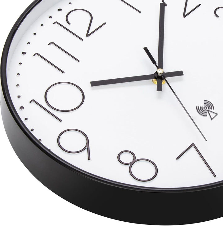 VIVILINEN Wanduhr Funk Geräuschlos Wanduhr Ohne Tickgeräusche Modern Funkwanduhr Lautlos Funkuhr Wan