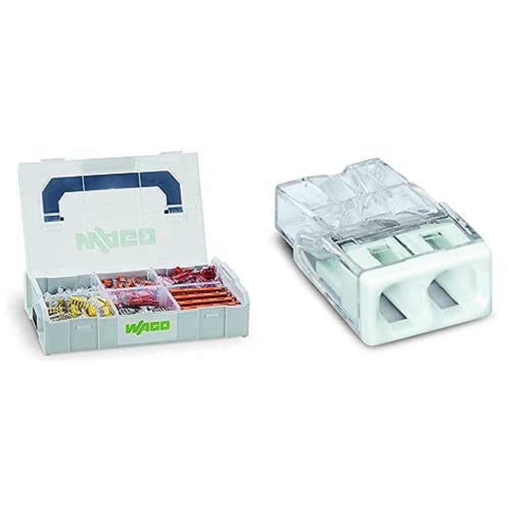 WAGO Original-Set, L-Boxx Mini, Verbindungsdosenklemmen, 887-953 (404 Teile) & WAGO Klemme, 2-Leiter