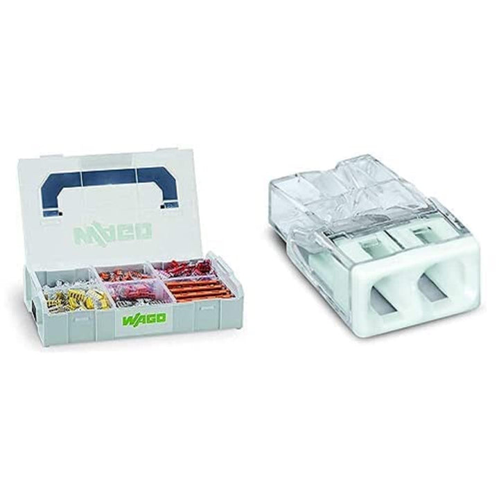 WAGO Original-Set, L-Boxx Mini, Verbindungsdosenklemmen, 887-953 (404 Teile) & WAGO Klemme, 2-Leiter