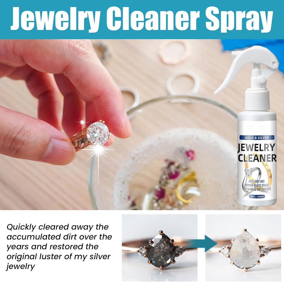 Schmuck-Reinigungsspray, 120 ml, sofortiger Anlaufentferner, schnelle Schmuckreinigerlösung, Anlaufs