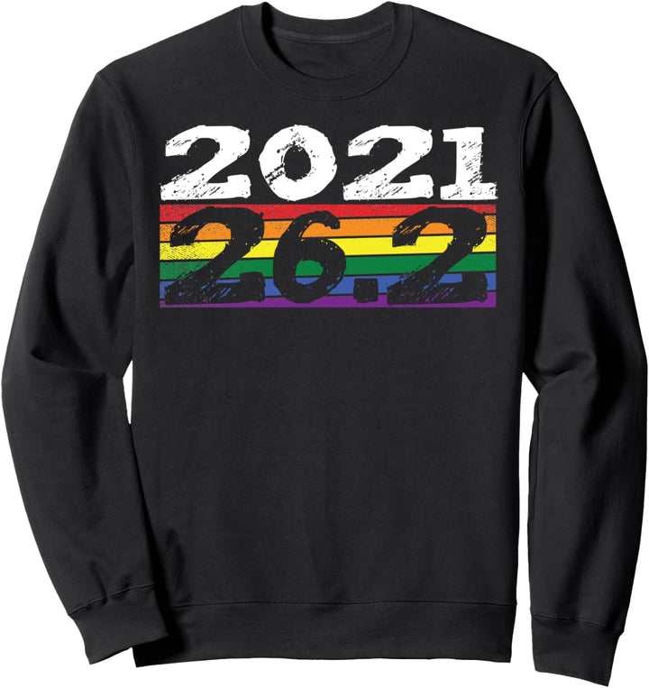 26.2 Marathon 2021 Neujahrsvorsatz, LGBT Sweatshirt