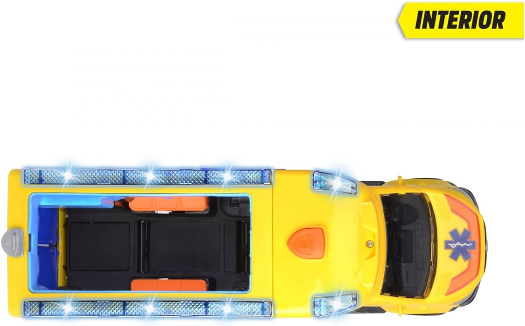 Dickie Toys - Rettungswagen Mercedes-Benz Sprinter (34,5 cm) - grosses Spielzeugauto mit Sirene, Bla