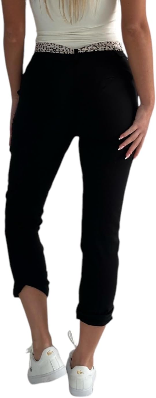 Mississhop Female Damen Stretch Klassische Chino Hose M Schwarz, M Schwarz