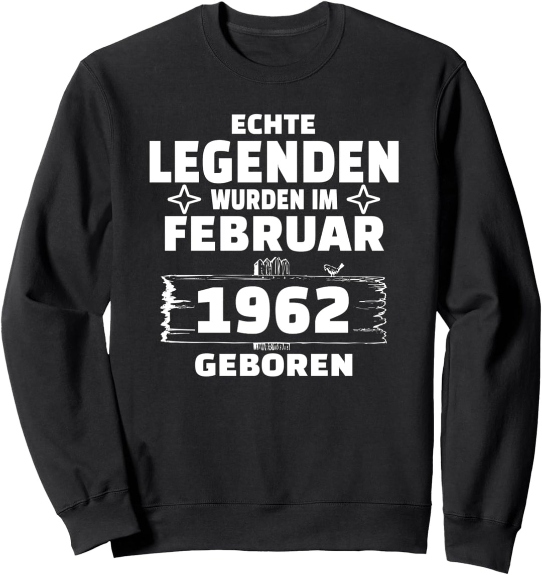 Zum Geburtstag Jahrgang 1962 Februar Design Sweatshirt