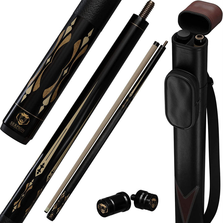 Pool Cue Stick 100% Canadian Maple Wood. Professional Billiard Pool Cue Stick with Hard Case and Joi