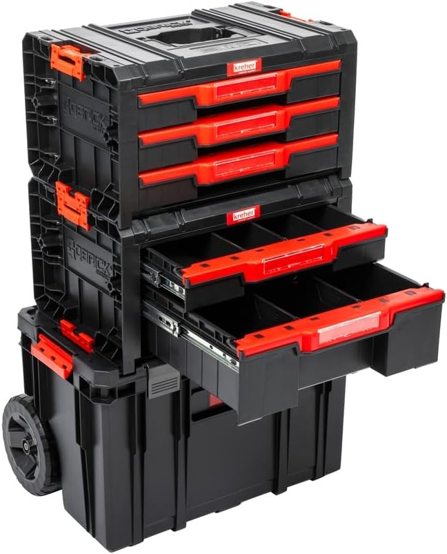 XL Modular Wählbar Werkzeugtrolley, Werkstattkoffer Set, Werkstattwagen Set ausQ-Brick Serie mit vie