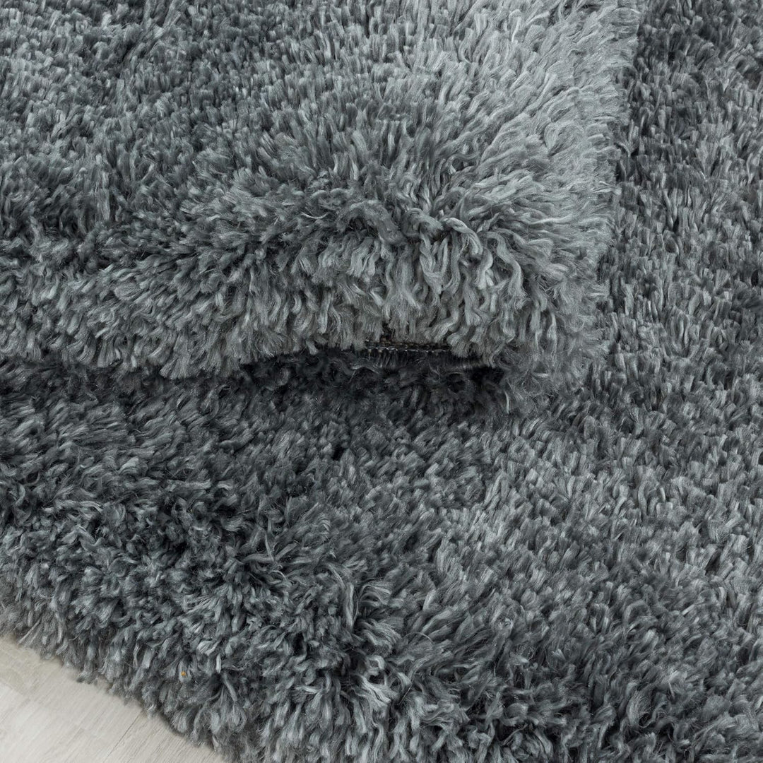 Hochflor Rund Teppich Wohnzimmer Einfarbig Schlafzimmer Esszimmer Flur Läufer Unicolor & Einfarbig W