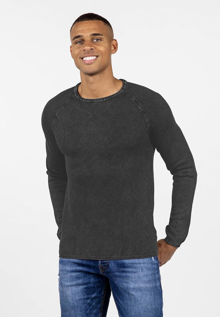 KEY LARGO Herren MST Thomas Pullover S Anthrazit, S Anthrazit