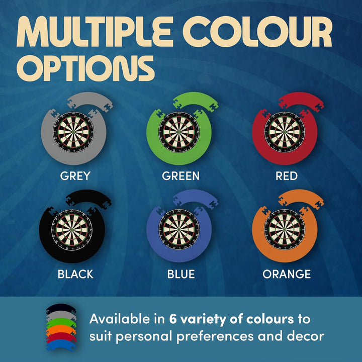 Designa Darts Dartscheiben-Umrandung, langlebig, leicht, Eva-Puzzle-Ring-Design, mehrere Farben Rot,