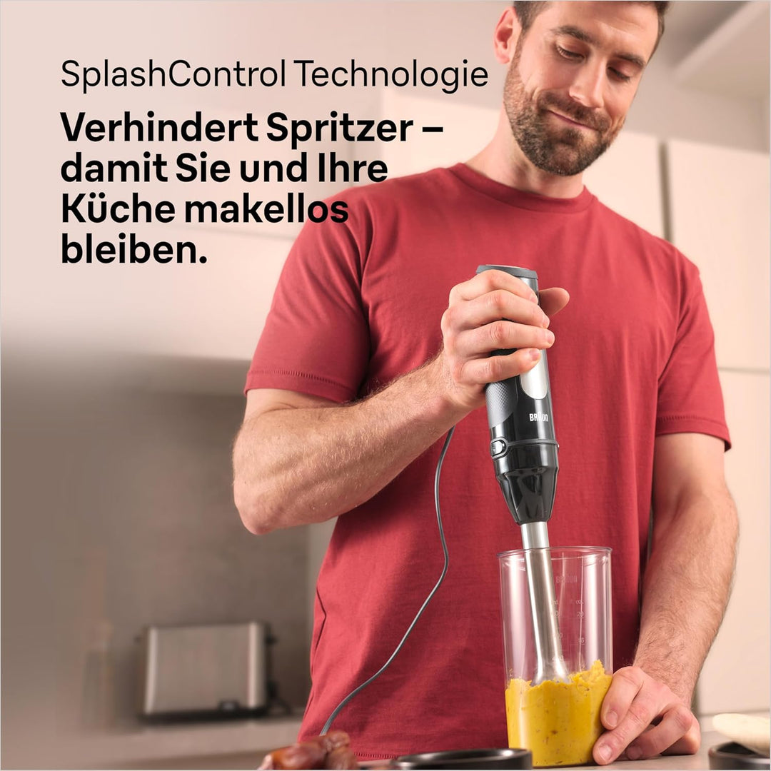 Braun MultiQuick 5 Pro MQ55236M, Stabmixer mit 25 Geschwindigkeiten, EasyClick Plus System für Zubeh
