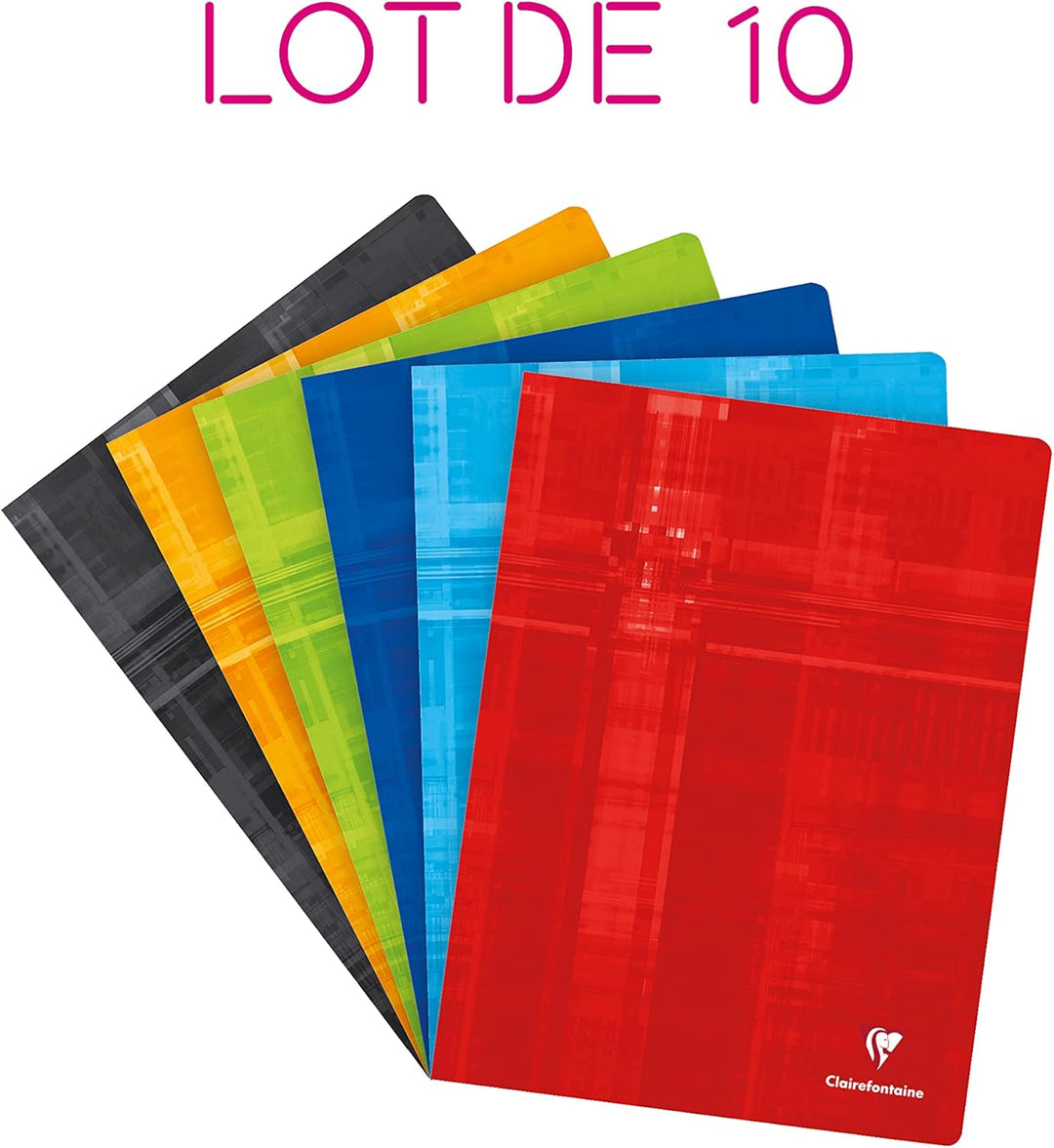 Clairefontaine 3311C Schulhefte 24x32 cm 48 Seiten 10er Pack sortiert Französische Lineatur x10 48 B