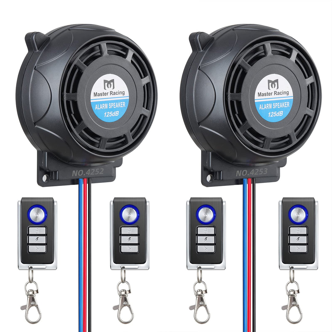 Rupse Motorrad Alarmanlage, Alarm mit 2 Fernbedienung Wasserdicht Diebstahlsicherung Einstellbare Em