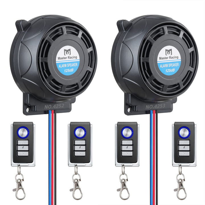 Rupse Motorrad Alarmanlage, Alarm mit 2 Fernbedienung Wasserdicht Diebstahlsicherung Einstellbare Em