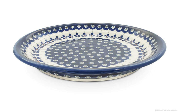 Bunzlauer Keramik flacher Teller (Speiseteller) Form 2, Ø 24,8 cm, H=3,0cm, Dekor 166a
