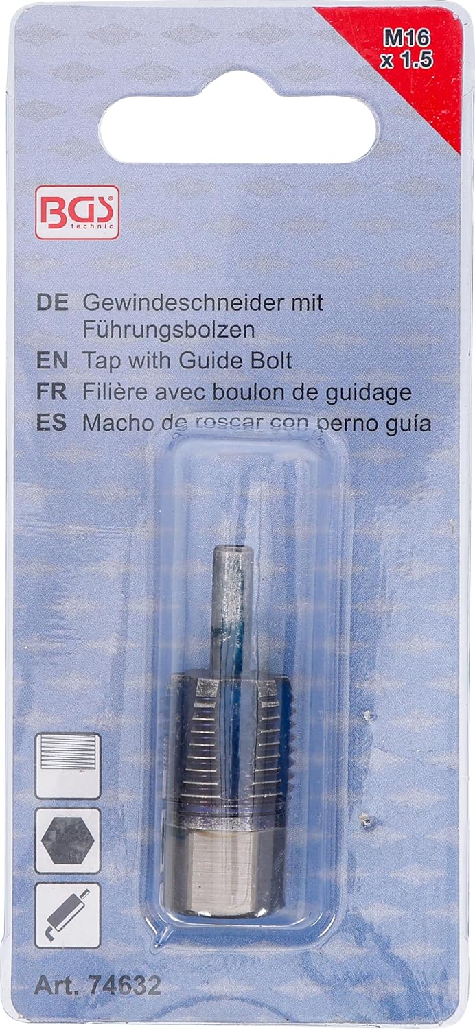 BGS 74632 | Gewindeschneider mit Führungsbolzen | für Temperatursensoren | M16 x 1,5