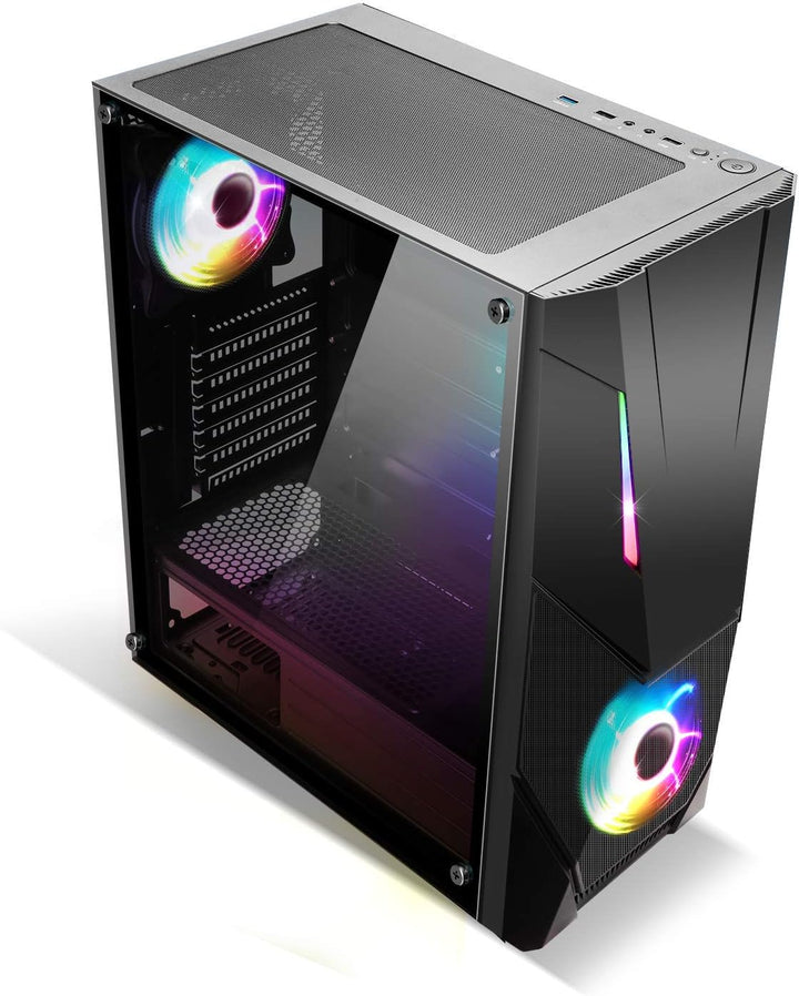 SPIRIT OF GAMER - Rogue V - PC-Gehäuse ATX/Matx/ITX - Front Und Wand Aus Gehärtetem Glas - 2 Adressi