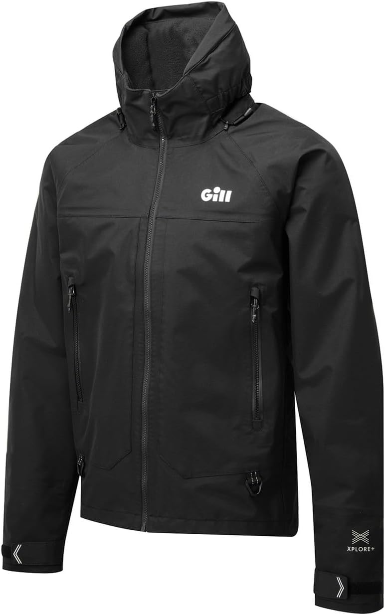 Gill 2023 Verso Inshore/Powerboat Jacket - Light Grey, Schwarz