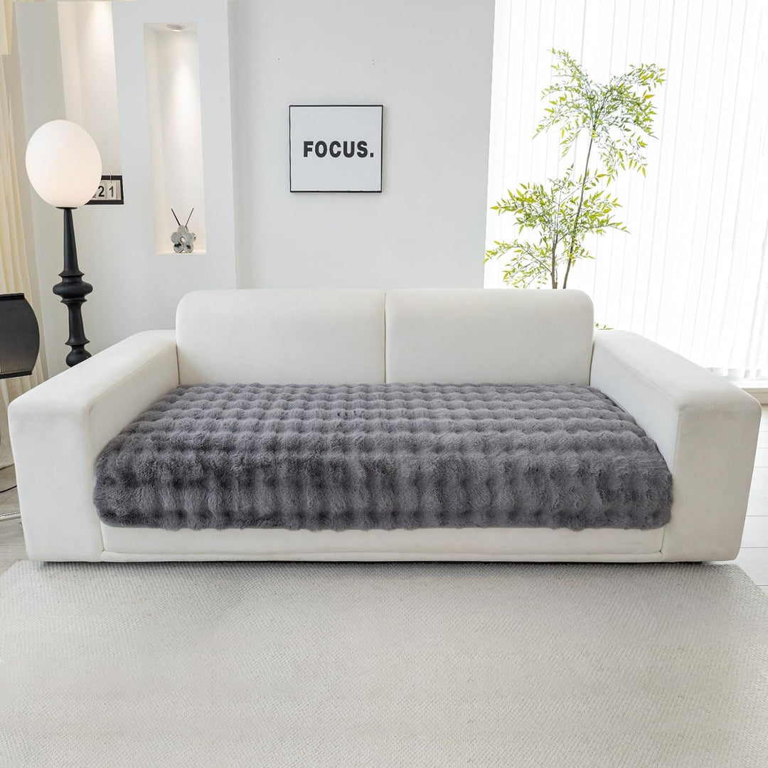 TOPCHANCES Weiche Dicke Plüschsofa Kissenbezüge - Neue rutschfeste Sofaabdeckungen 1 2 3 Sitzer Couc