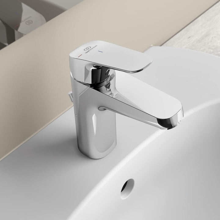 Ideal Standard B1715AA Ceraflex Waschtischarmatur Grande mit Zugknopf-Ablaufgarnitur ,,Bluestart" Au