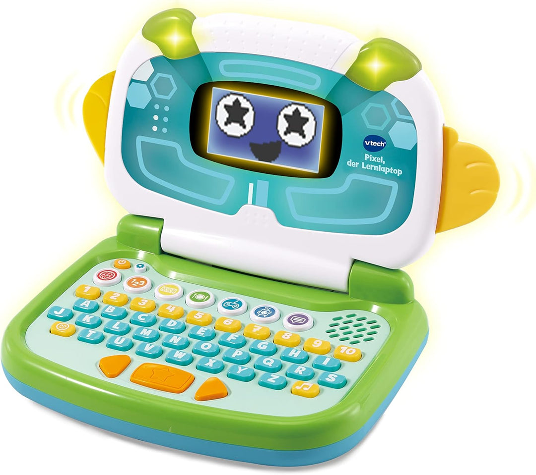 VTech Pixel, der Lernlaptop – Lerncomputer mit eigener Persönlichkeit, ABC-Tastatur und vielen Lerni