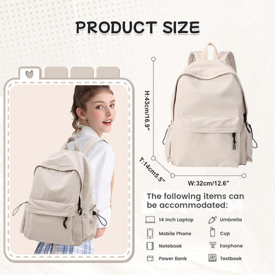 WEPLAN Schulrucksack Teenager Mädchen Rucksäcke Damen Schule Casual Schultaschen Unisex Schultasche