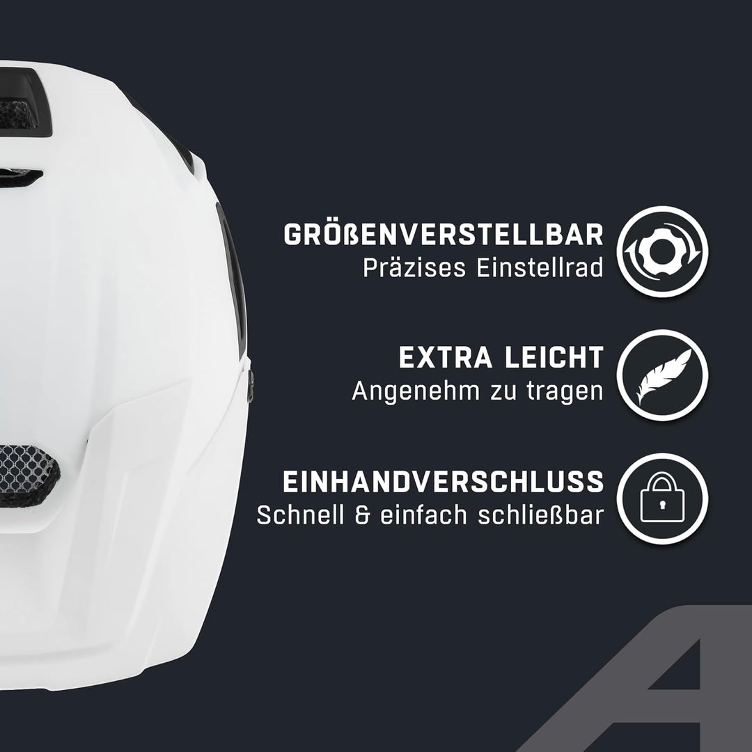 ALPINA COMOX - Widerstandsfähiger, Stossabsorbierender & Anpassbarer Enduro Fahrradhelm Mit kurzem S