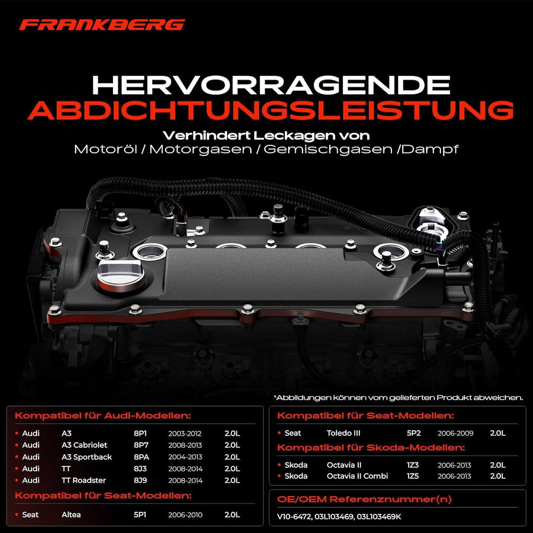 Ventildeckel Zylinderkopfhaube für A3 8P1 A3 Cabriolet 8P7 TT 8J3 Altea 5P1 Leon 1P1 Superb II 3T4 Y