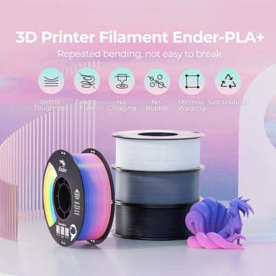 Creality Ender PLA+ Filament für 3D-Drucker, 1,75mm 3D Druck Filament, 1kg Spule, Massgenauigkeit +/