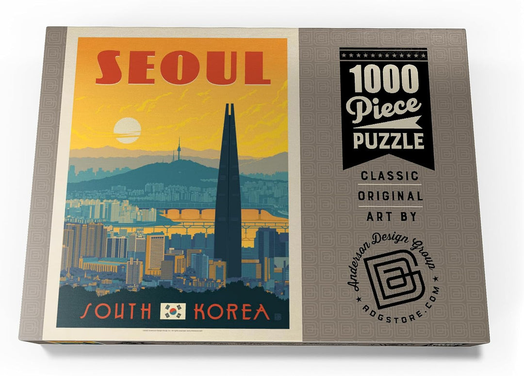 Südkorea: Seoul, Vintage Poster - Premium 1000 Teile Puzzle - MyPuzzle Sonderkollektion von Anderson